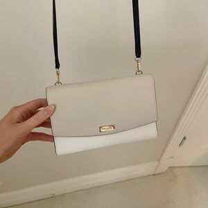 Elegant Cream and White Crossbody Bag